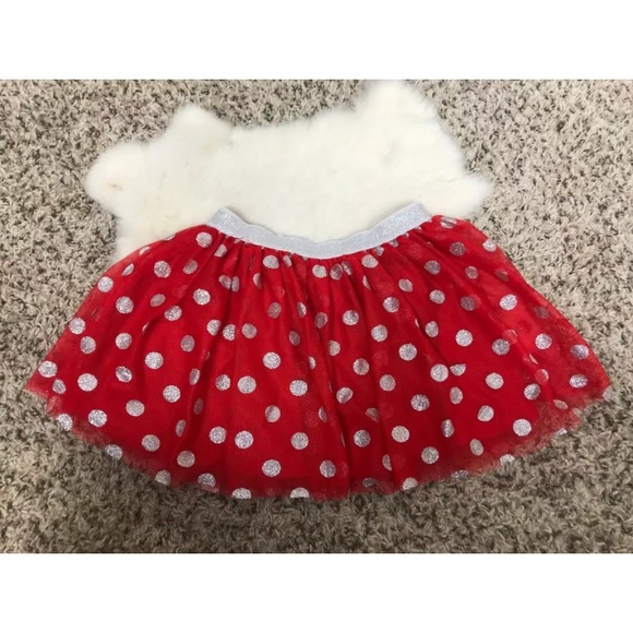 Disney Other - Disney Tutu Mini Skirt Red Silver Polka Dot Sz 6X Disney Other - Disney Tutu Mini Skirt Red Silver Polka Dot Sz 6X